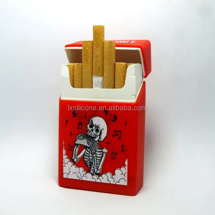 Eco Friendly DIY Silicone Slim Cigarette Case Ladies Women Fashion Cigarette Box