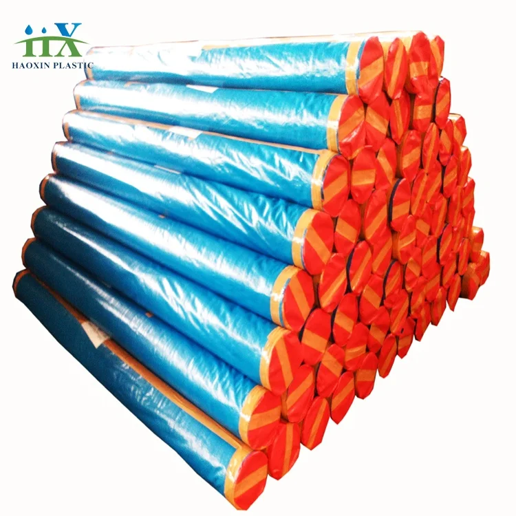 Blue and orange tarp virgin UV treated rain cover china pe tarpaulin in roll in standard size