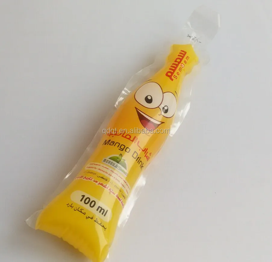 Chinese supplier 100ML fruit crush mango juice drink pouch