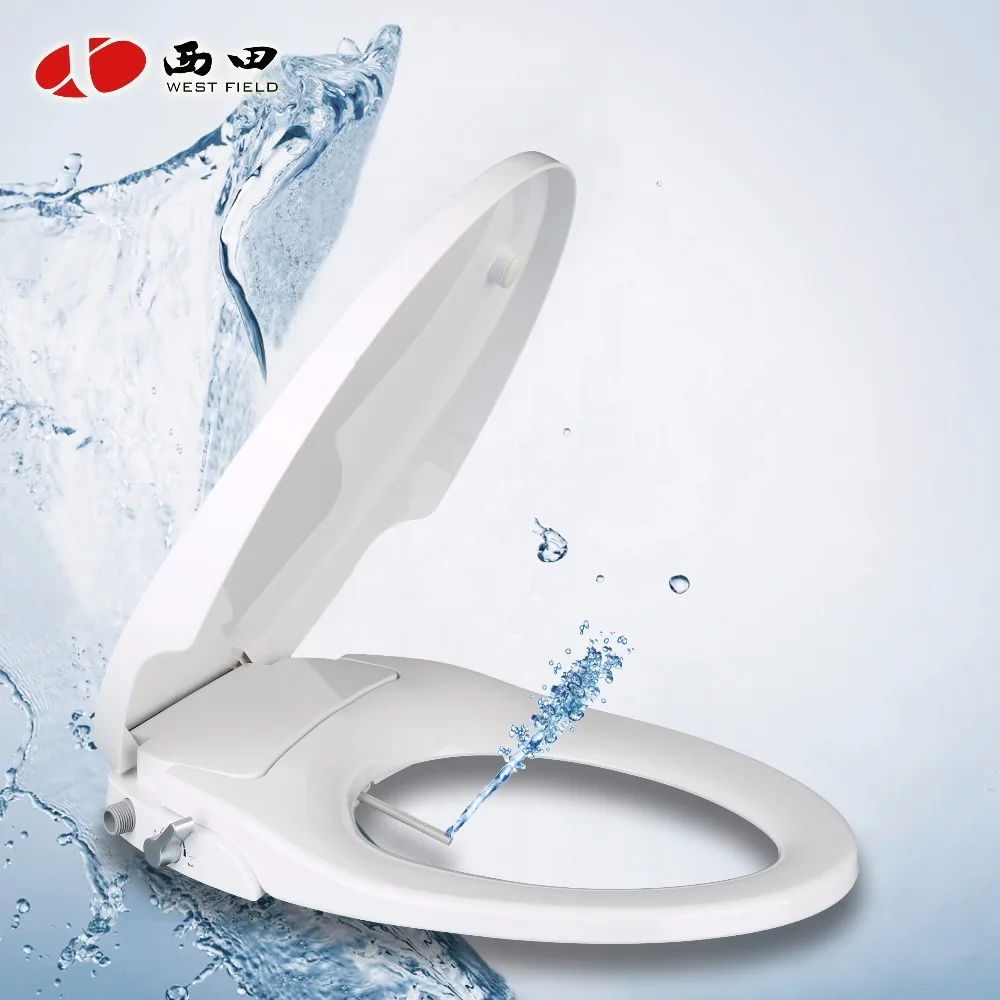 
2017 Hot sale Bidet Toilet Seat Cover with double Water Spray Nozzles for Sanitary Bathroom 