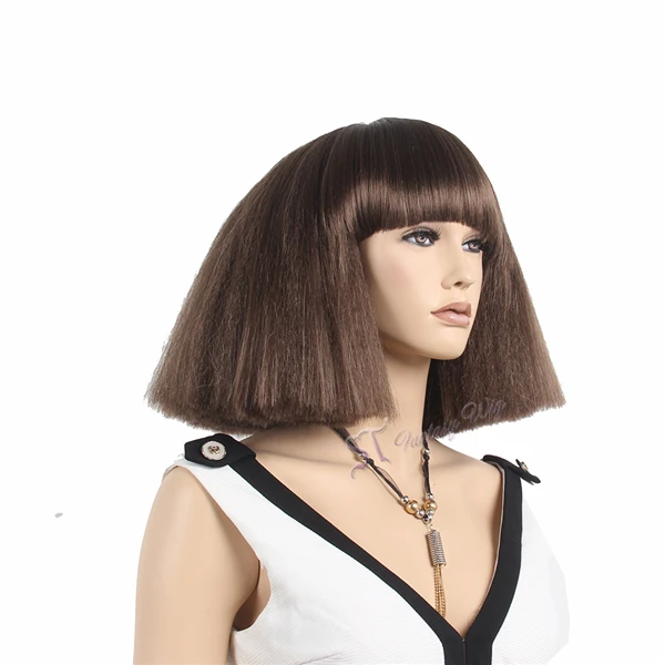 ST Guangzhou Cheap Wholesale Lady Gaga Style Straight Short Synthetic Wigs For Women