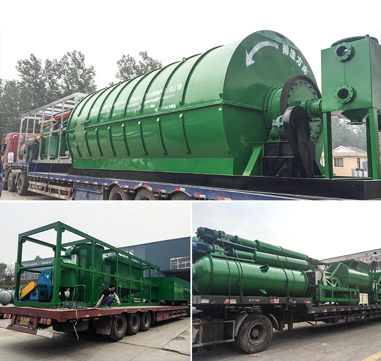 the equipment processes tires using pyrolysis technology to produce fuel oil, etc., very environmentally friendly equipment.