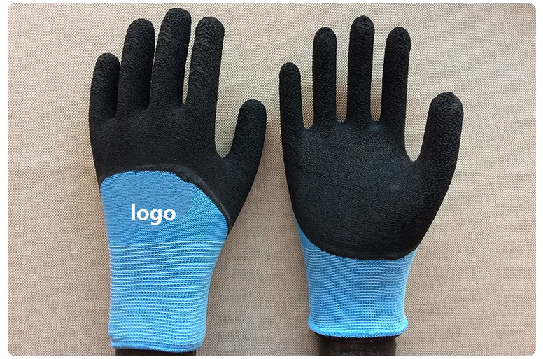 manufacturers wholesale Labor protection gloves wear-resistant latex foaming anti-skid rubber gloves protective gloves