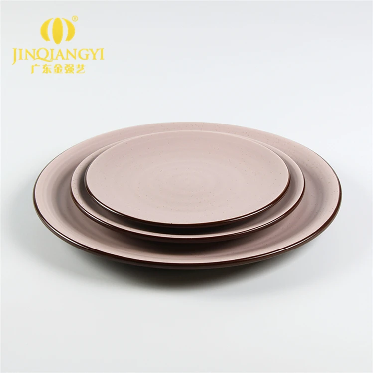  Высококачественная уникальная круглая элегантная глазурованная посуда коричневого цвета для свадебной вечеринки фарфоровый керамический обеденный набор оптовая продажа