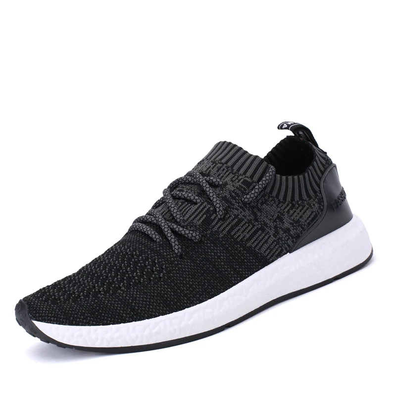 Greatshoe online shopping fashion sneakers with flyknitting fabric and air sport shoes for men