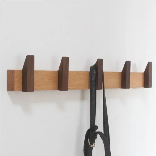 Wood decorative hook Newest coat rack Creative wall hanger Clothing bag storage hooks