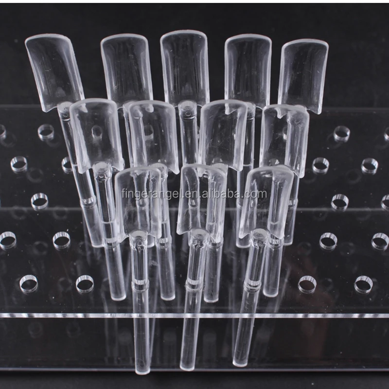 Transparent Acrylic Salon Nail Art Display Stands Wholesale Nail Tips Display