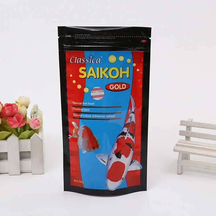 Manufacturer Custom Design 10kg 15kg 20kg Plastic Koi Goldfish Fish Food Feed Packing Bags