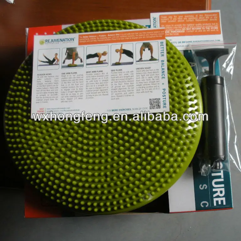 Inflatable Air Massage Balance Seat Cushion Fitness Exercise Disc for Sport Training