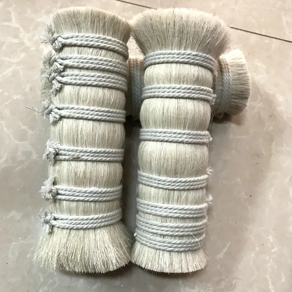 
12 inch Double Drawn White Horse Mane Hair Horse Hair 