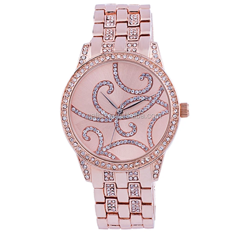 alibaba hot selling rose gold band good quality watch women
