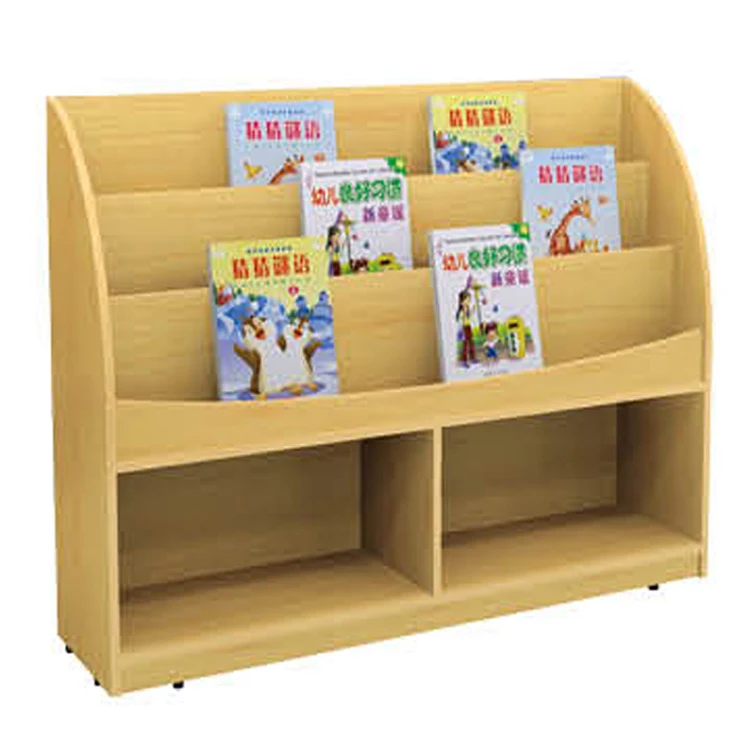 
Durable kindergarten book cabinet furniture kids wooden bookshelf wood made in guangdong 