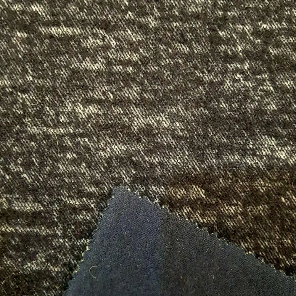 Fabric Manufacturer Cheap Price High Quality Soft Hand Feel Fleece Style Wool Cotton Blended Knit Fabric for Suit Coat