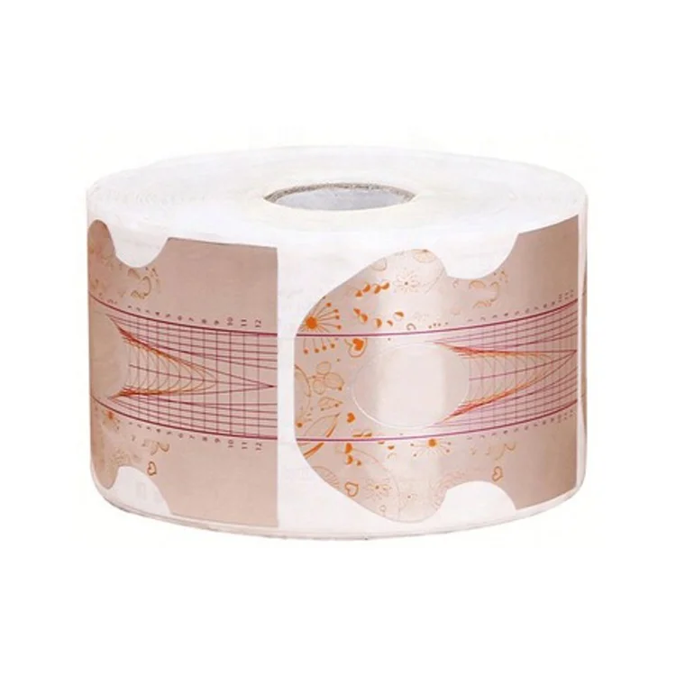 Factory Sale New Design Good Quality OEM Reusable Private Label 500pcs/roll Oval Shape Aluminum Nail Form