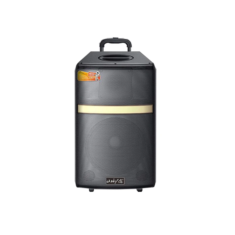 new fashion music outdoor karaoke speaker with universal wheel