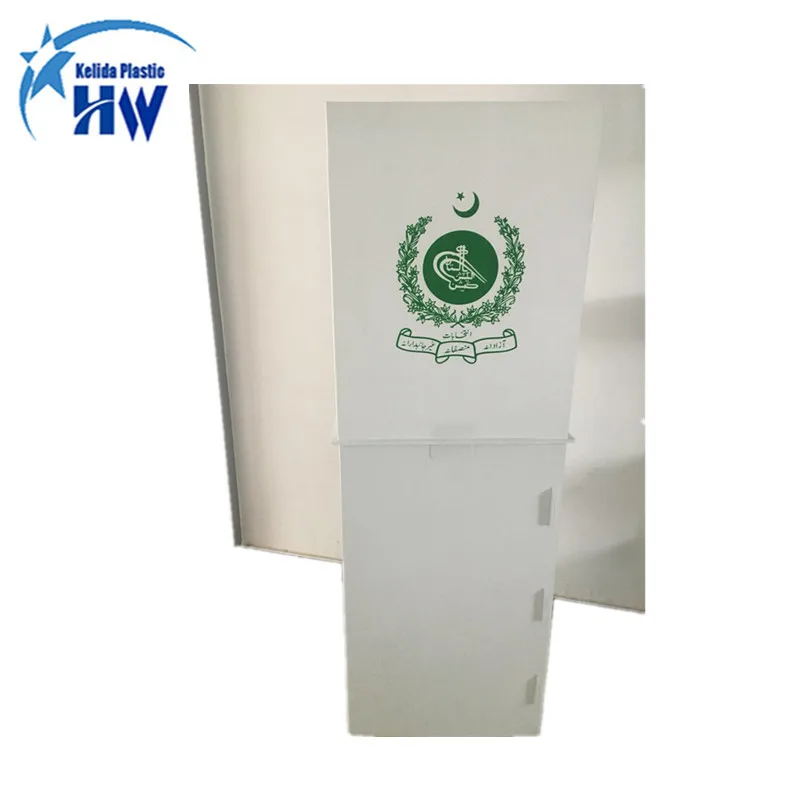 Plastic Election Platform PP Corrugated Double Sided Corrugated Board Sign Voting Sheet Booth