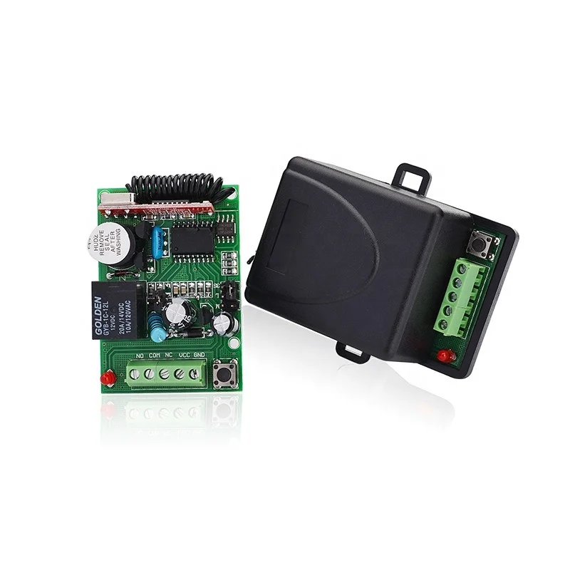 easy to install long range remotely control radio transmitter and receiver 433.92 mhz control remoto garage door