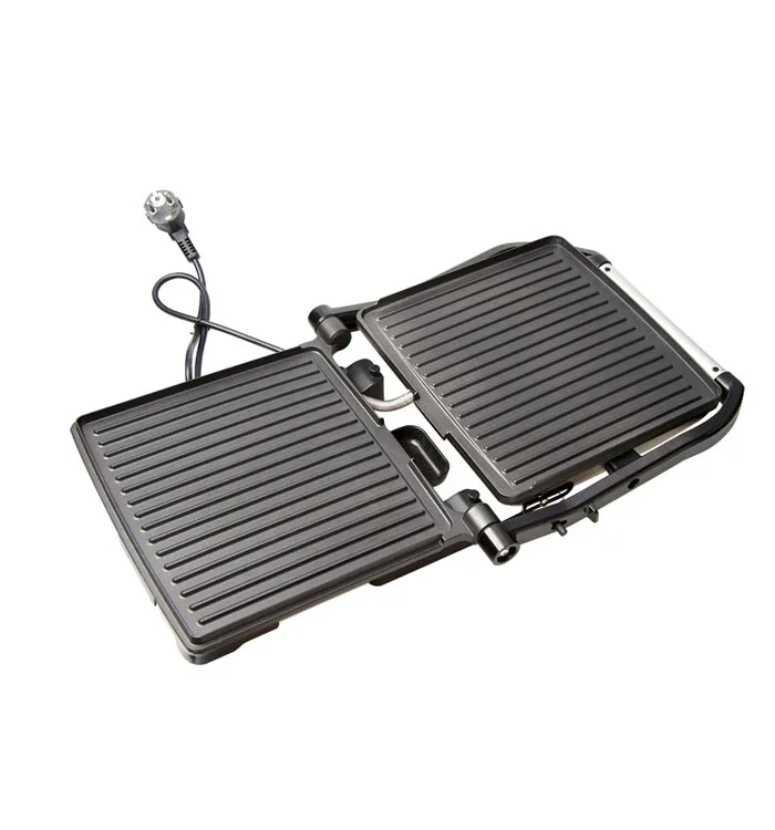 Fast Cooking Electric Panini Grill Maker With 180 Degree and 90 Degree Contact Grill Pan