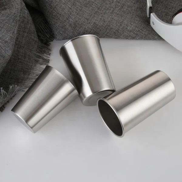 Stocked  Eco-friendly Stainless-Steel Glass Cups For Kids