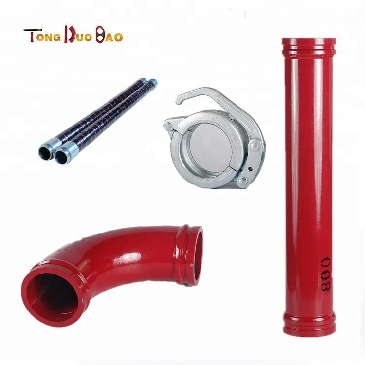 DN 125 4.5mm 5mm 7.1mm 8mm 9mm 3m St52 Concrete Pump Delivery conveying Pipe