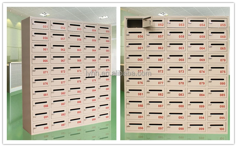 Commercial Furniture Cast Iron Wall Mounted Locking Office Mailboxes