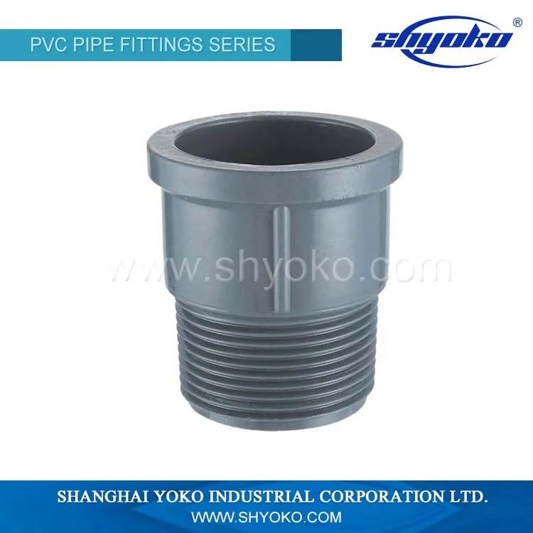Factory manufacture various pvc pipe fittings male adapter