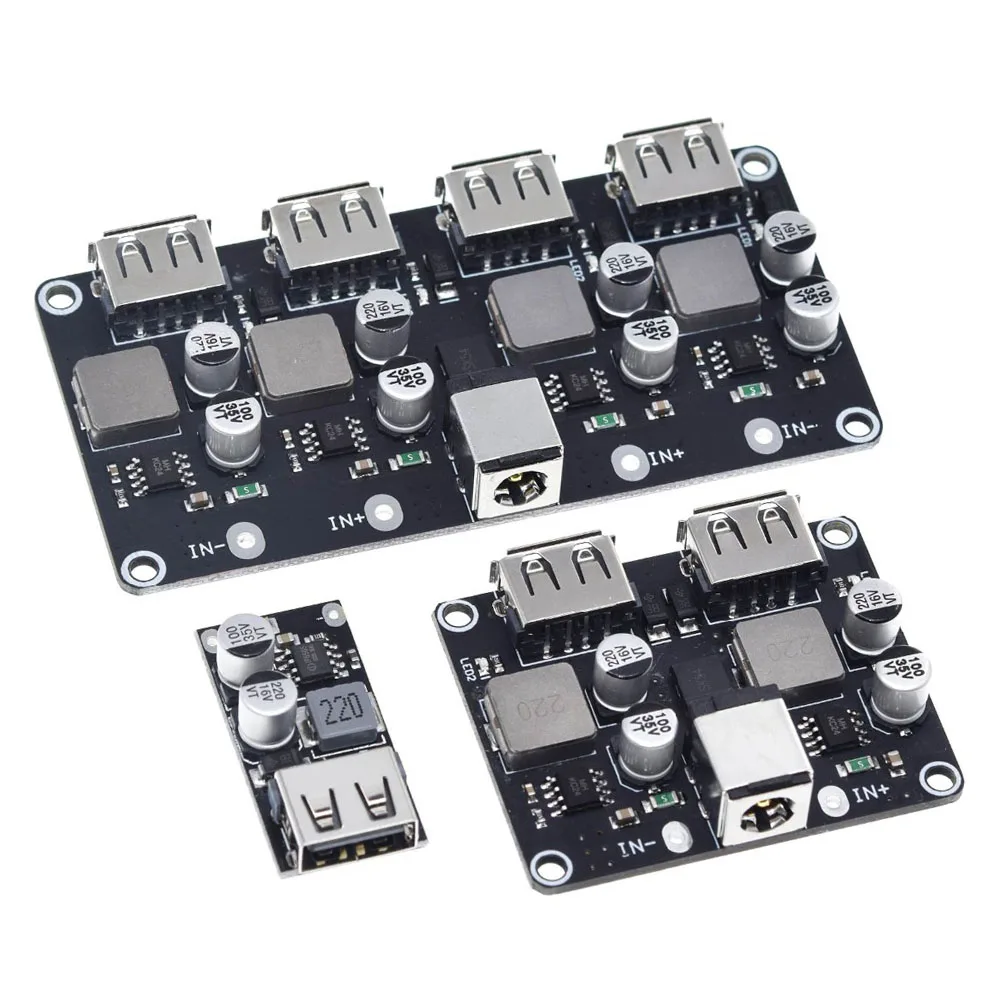 USB QC3.0 QC2.0 DC-DC понижающий преобразователь зарядный модуль 6-32 в 9 12 В 24 для быстрой зарядки печатная плата 3