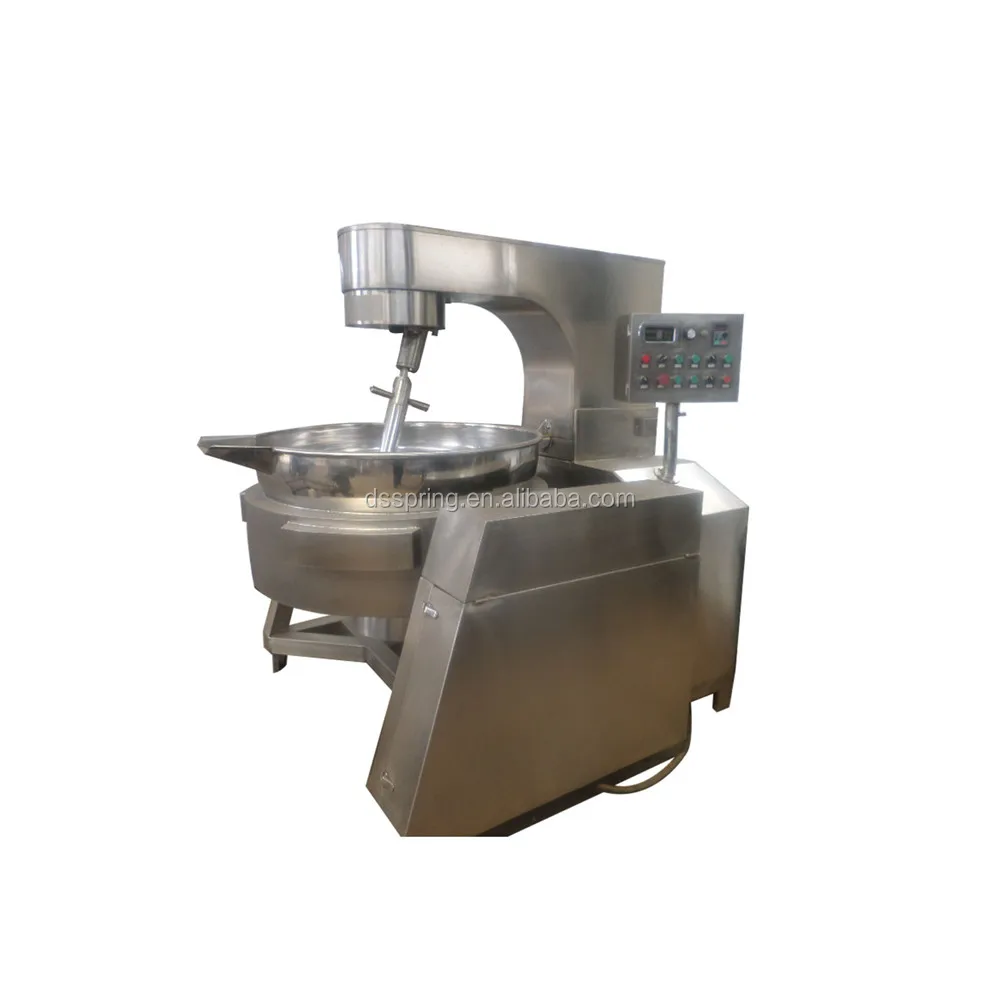 High Productivity Cooking Electric Tilting Boiling Pan with agitator Electric Heating Tilting Type Mix Machine Jacketed Boiling