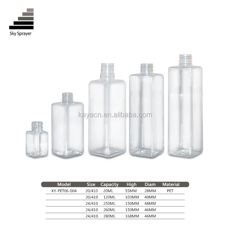 2021 New Square Spray Plastic Pet Bottle For Sale