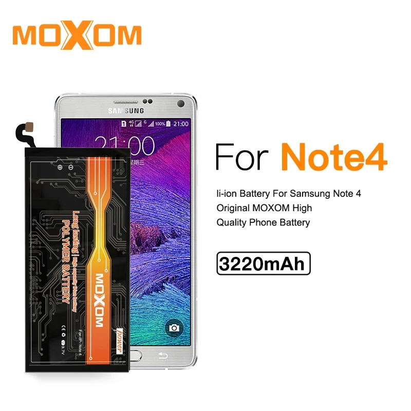 MOXOM Original Li-ion Mobile Phone Battery For Samsung Note 4 Smartphone Battery