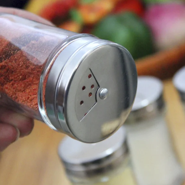 Wholesale 70ml Sealed Clear Glass Spice Jar / Shaker with Lid