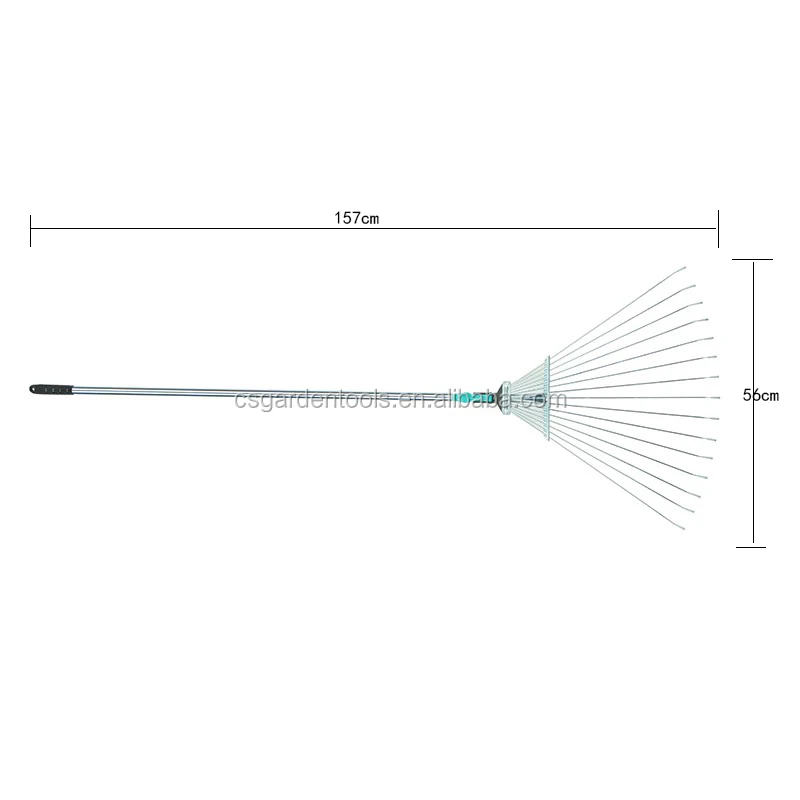 
15 teeth 45# steel scalable hay tools garden metal power rake 