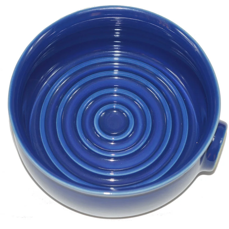 Customer Blue New Design Ceramic Shaving Scuttle Shaving Brush Bowl for Men