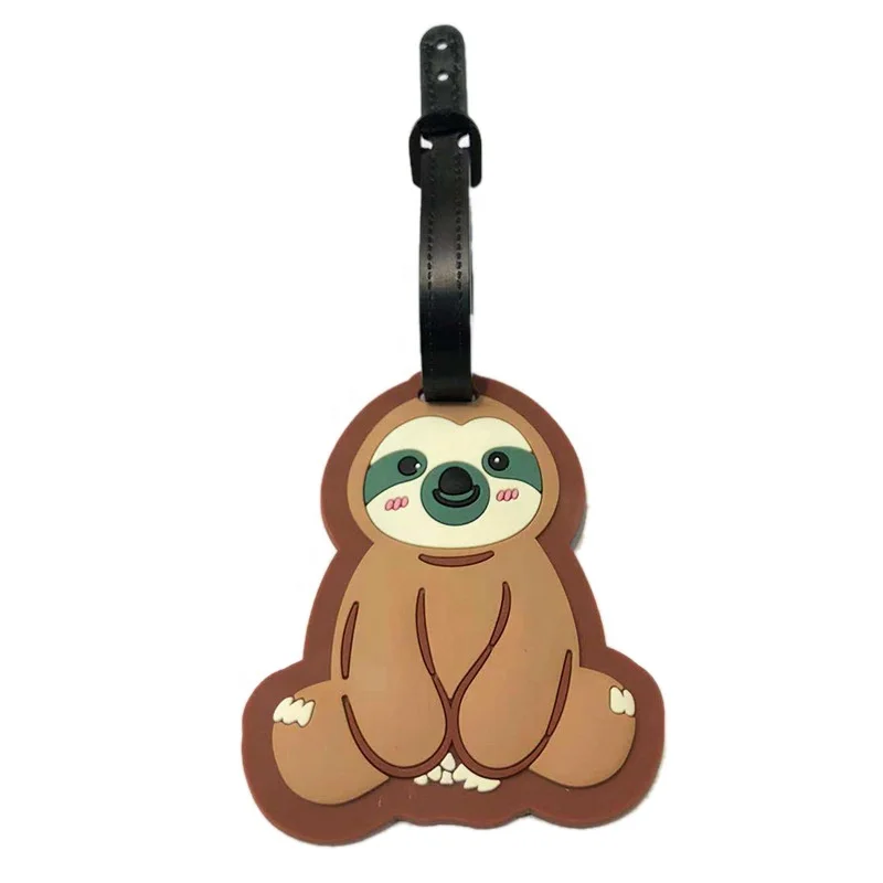 Travel Gift Bag Tag Funny Suitcase Baggage Label Cute Sloth Luggage Tag