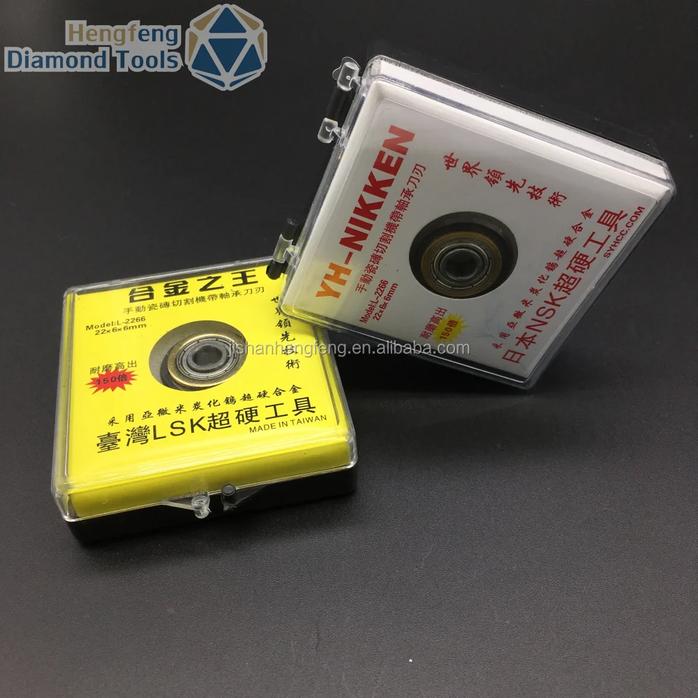 YH-NIKKEN Titanium Coated Rotary Bearing Tile Cutter Replacement Cutting Wheel