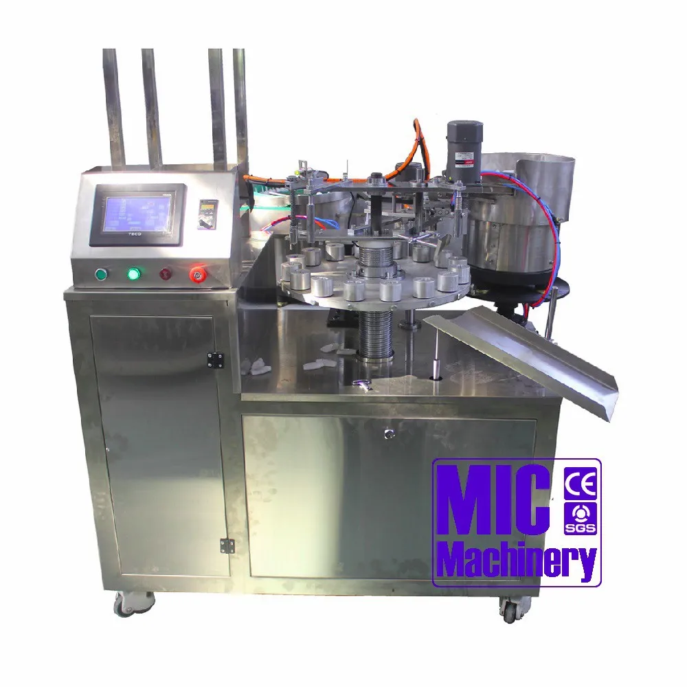 Mic-r502 semi auto tube capping machine/pipe filling and capping machine