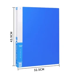 a3 pp office data clear black blue display book plastic file folder with pocket