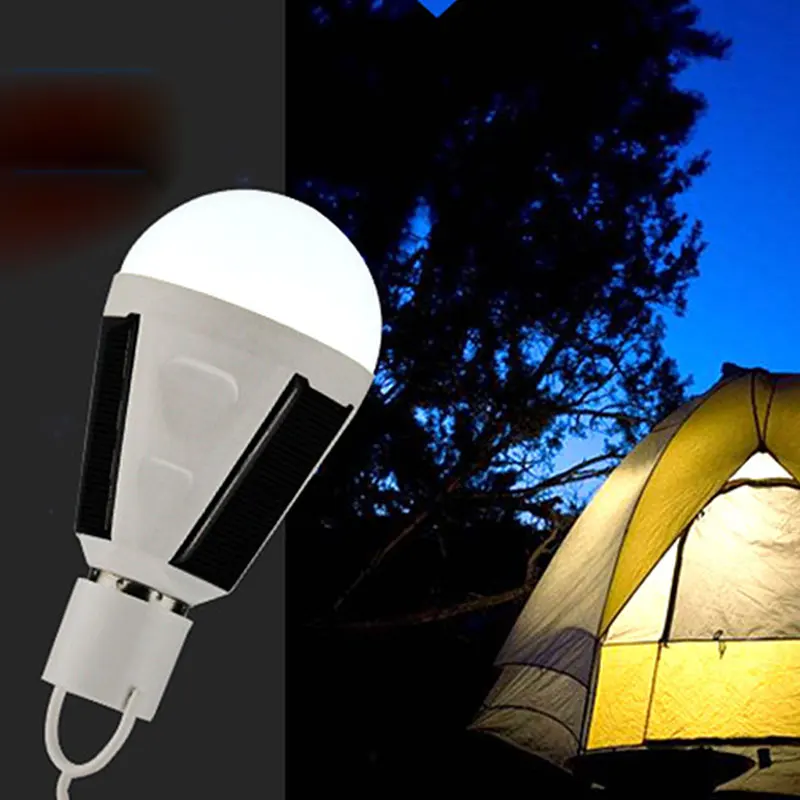 Portable Lantern Solar LED Bulb lamp E27 110V 220V Rechargeable Sensor Charge Outdoor Night Emergency Camping Tent Solar Lamp