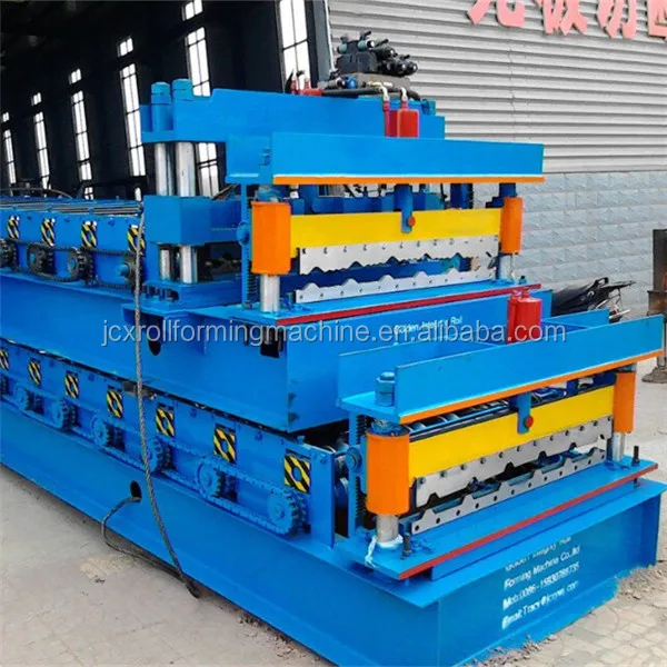 Combined double layer building material machinery steel tile roofing sheet roll forming machine