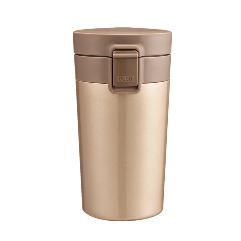 New Style Insulated Bounce One-Touch Coffee Mug, Double Wall Vacuum Drinkware Custom Printed Stainless Steel Water Bottle