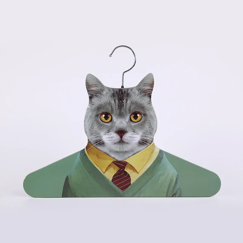 Cardboard animal design clothing paper hangers with metal hook