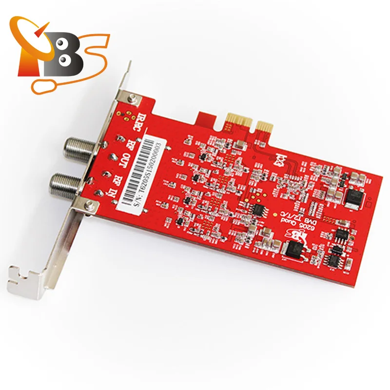 
TBS6205 DVB-T2/T/C Quad TV Tuner PCIe Card for Watching UK Freeview SD and HD Channels 