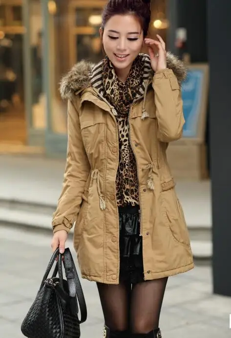 walson 2016 the long winter coat of hair thick cotton padded Korean female lamb green velvet jacket