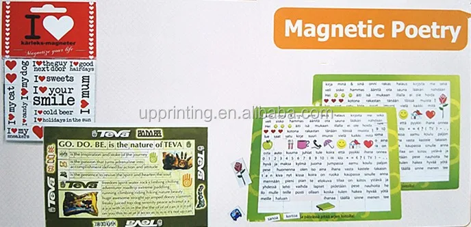 Custom Fridge Magnet Magnetic puzzle of Poetry, Fridge Magnet Puzzle, Magnetic Poetry