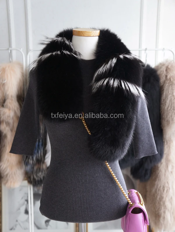 Зима 2017, Женский палантин, шарфы, Воротник из лисьего меха, шарф, шаль, воротник