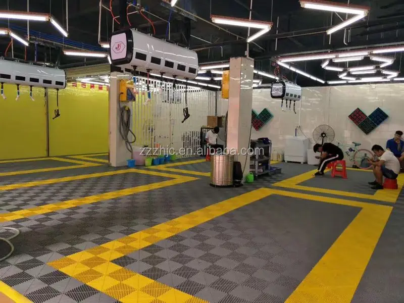 
plastic modular interlocking garage floor tiles 