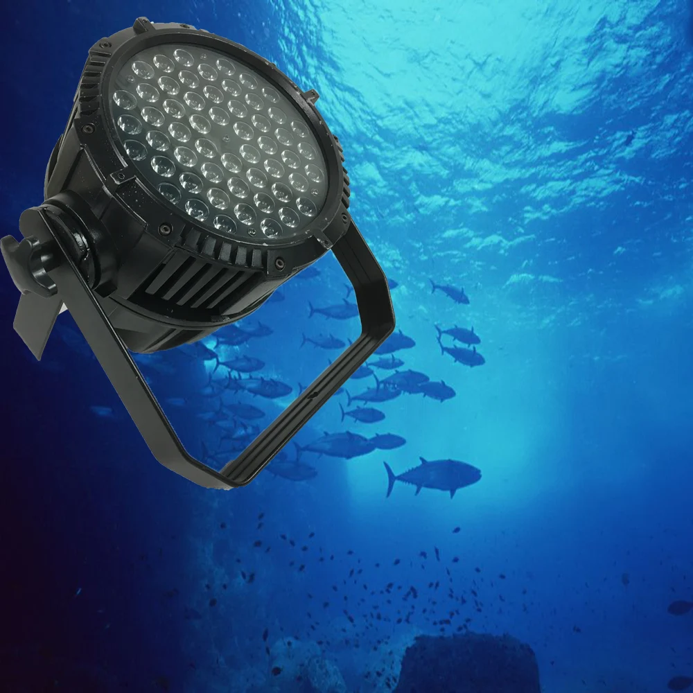 Waterproof outdoor type led par 64 led 54 3w par can dmx stage light with flight case