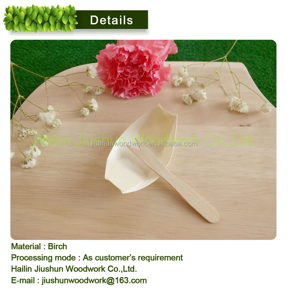 
Wooden sushi boat / food container 