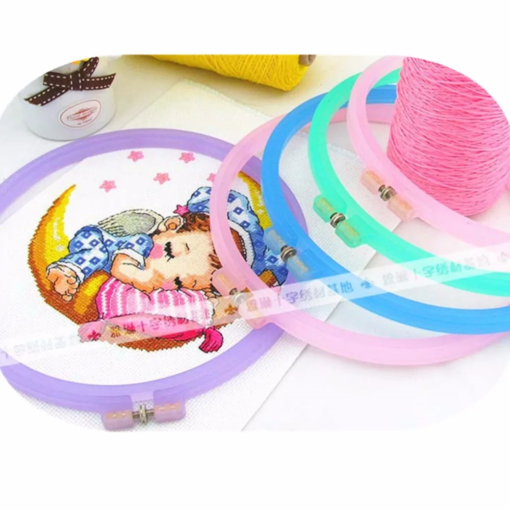 
Cheap Wholesale Colorful Plastic Cycle Cross Stitch Embroidery Hoops And Frames price in China 