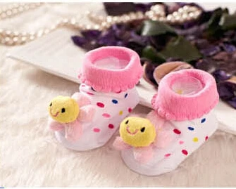 3D Animal Shaped Design Cotton Sock New born baby socks With Rubber Bottom Soles for 1 - 9 months Baby Boy
